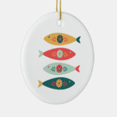 Folk Art Swedish Fish Keramik Ornament (Rechts)