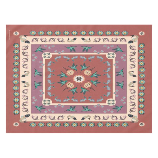 Folk Art Tiere Südwest Tischdecke (Vorderseite (Horizontal))