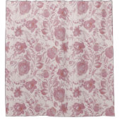 Folk Art Tole Paint Fast Mauve Rose Duschvorhang (Vorderseite)