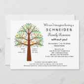 Folk Art Tree Family Wiedersehen, Party oder Event Einladung (Vorderseite)