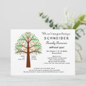 Folk Art Tree Family Wiedersehen, Party oder Event Einladung (Stehend Vorderseite)