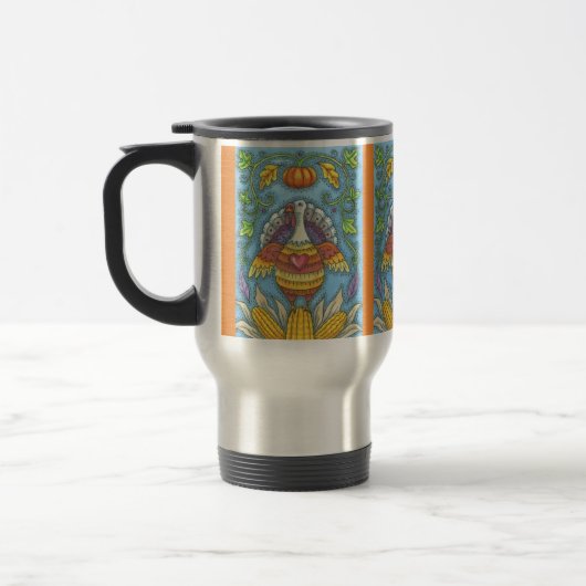 FOLK ART TÜRKEI, ERNTEDANK COMMUTER REISE MUG REISEBECHER (Links)