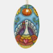 FOLK ART TÜRKEI, FARBEN DES ERNTEDANKS SAISONAL KERAMIK ORNAMENT (Rechts)