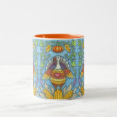 FOLK ART TURKEY & CORN ERNTEDANK ZWEI TONE TASSE (Mittel)