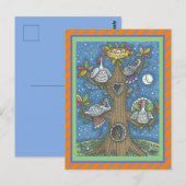 FOLK ART TURKEY TREM, ERNTEDANK GOBBLER SPASS POSTKARTE (Vorne/Hinten)