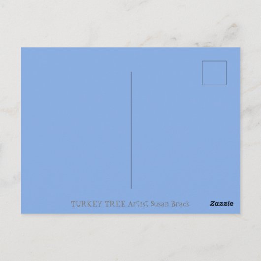 FOLK ART TURKEY TREM, ERNTEDANK GOBBLER SPASS POSTKARTE (Rückseite)