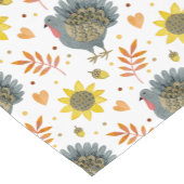 Folk Art Turkeys Kurzer Tischläufer (Ecke)