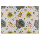 Folk Art Turkeys Schneidebrett (Vorderseite)