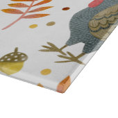 Folk Art Turkeys Schneidebrett (Ecke)