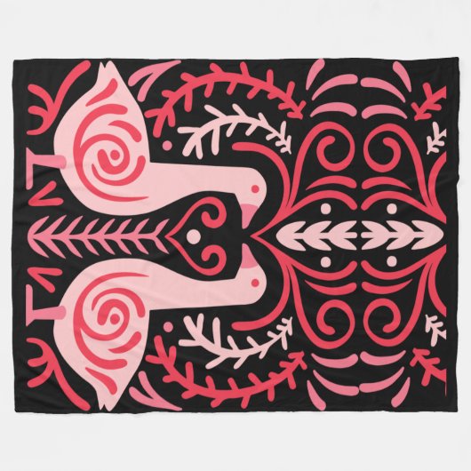 Folk Art V.01 Fleecedecke (Vorderseite (Horizontal))