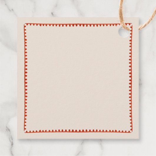 Folk Art Valentine Geschenkanhänger (Rückseite)