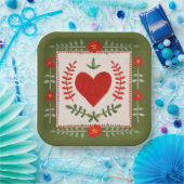 Folk Art Valentine Pappteller (Party)