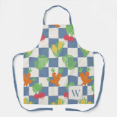 Folk Art Vegetable Check Schürze (Vorderseite)