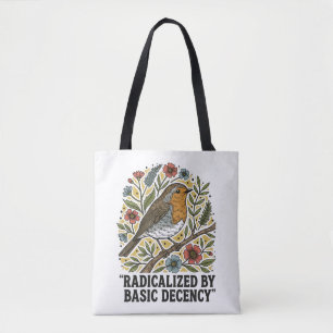 Folk-Art-Vogelillustration für soziale Gerechtigke Tasche