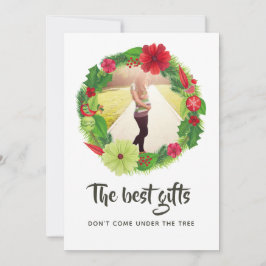 Folk Art Watercolor Blumenweihnachtsbaby wird erwa Ankündigung