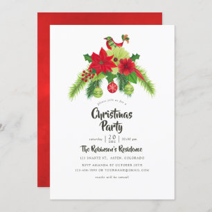 Folk Art Watercolor Blumenweihnachtsgebäck Party Einladung