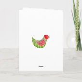 Folk Art Watercolor Blumenwein Weihnachten Karte (Rückseite)