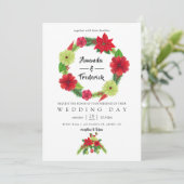 Folk Art Watercolor Weihnachtsfeier Einladung (Stehend Vorderseite)