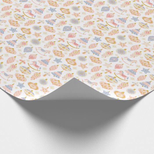 Folk Art Weihnachtsschmuck Geschenkpapier (Ecke)