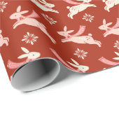 Folk Art Weihnachtsschmuck Geschenkpapier (Rolleneckpunkt)