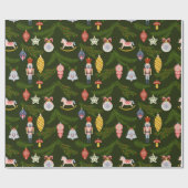 Folk Art Weihnachtsschmuck Geschenkpapier (Flach)