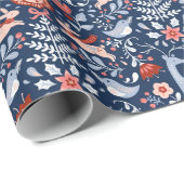 Folk Art Weihnachtsschmuck Geschenkpapier (Rolleneckpunkt)