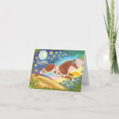 Folk Art WILD MUSTANG HORSE NOTE CARD Blank Karte (Vorderseite)