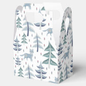 Folk Art Winter Fox and Trees Geschenkschachtel (Geöffnet)