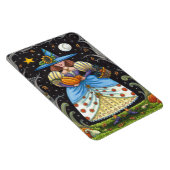 FOLK ART WITCH IN SPOOKY WOODS, SCHWARZ CAT & OWL MAGNET (Rechte Seite)