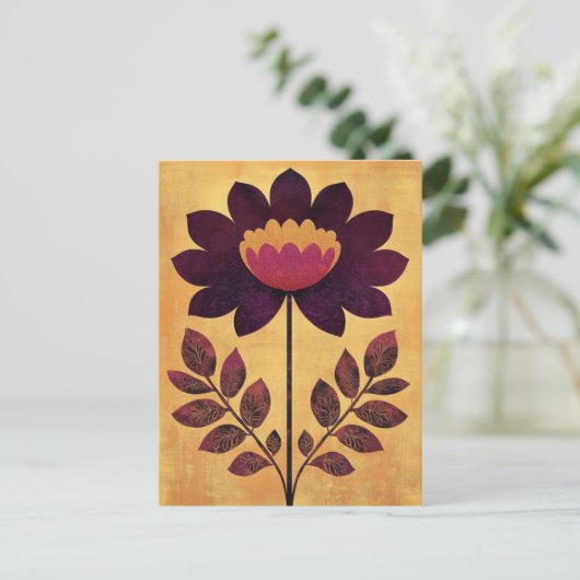 Folk Bloom #241 Postkarte (Stehend Vorderseite)