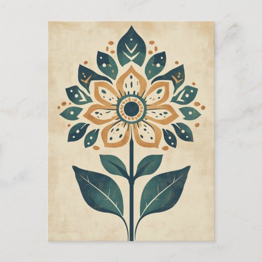 Folk Bloom #244 Postkarte (Vorderseite)