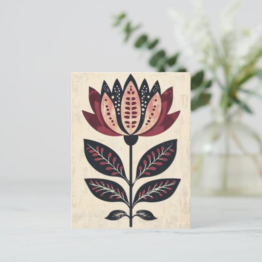 Folk Bloom #248 Postkarte (Stehend Vorderseite)