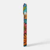 Folk Bloom Harmony Art iPhone 15 Hülle (Linke Seite)