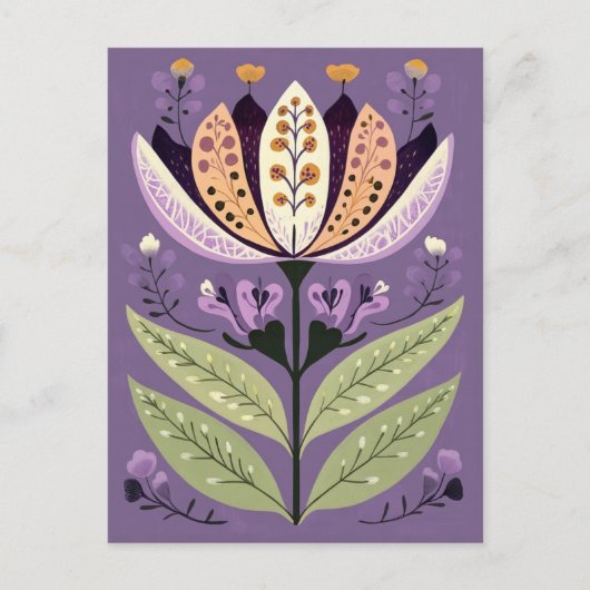 Folk Bloom Nr. 255 Postkarte (Vorderseite)