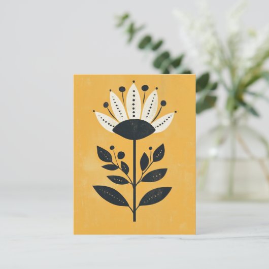 Folk Bloom Nr. 257 Postkarte (Stehend Vorderseite)