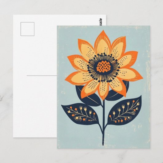 Folk Bloom Nr. 273 Postkarte (Vorne/Hinten)
