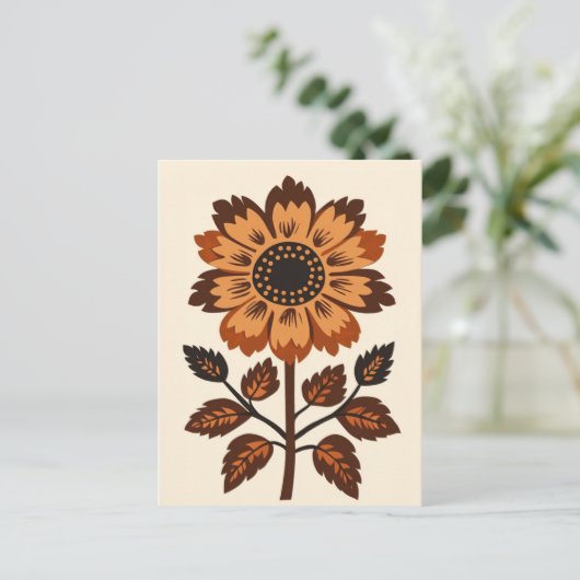 Folk Bloom Nr. 274 Postkarte (Stehend Vorderseite)