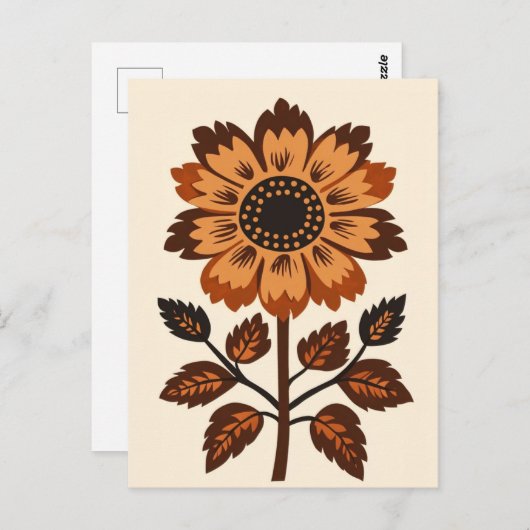 Folk Bloom Nr. 274 Postkarte (Vorne/Hinten)