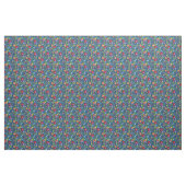 🌺 🌹 🌷 Folk-Blume auf klassisch blauem Stoff (Yard (91,4 cm))