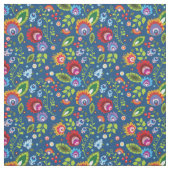 🌺 🌹 🌷 Folk-Blume auf klassisch blauem Stoff (Muster)