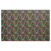 Folk-Blume auf schwarz Stoff (Fat Quarter (45,7 x 55,9 cm))