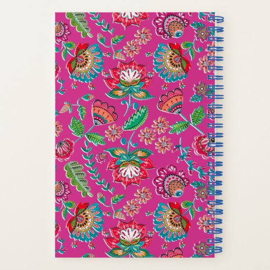 Folk Blume Blumenzettel Notizblock (Rückseite)