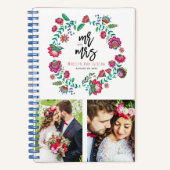 Folk Blume Blumenzettel Notizblock (Vorderseite)