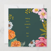 Folk Blume Geburtstagskarte (Rückseite)