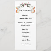 Folk-Blume-Hochzeitsprogramm Programm (Rückseite)