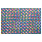 Folk-Blume in klassischem Blau Stoff (Yard (91,4 cm))