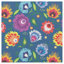 Folk-Blume in klassischem Blau