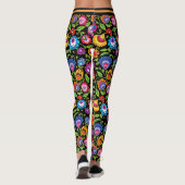 Folk-Blume Leggings (Rückseite)