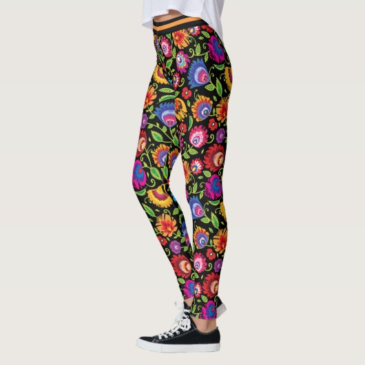 Folk-Blume Leggings (Links)