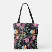 Folk Blume Mütter Tag Tasche - Wasserfarbe (Rückseite)